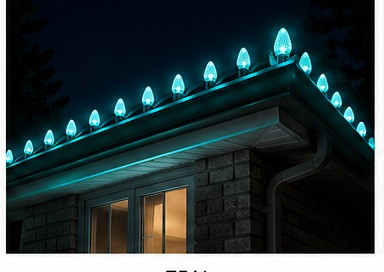 Minleon C9 Teal LED bulb