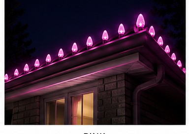 Minleon C9 Pink LED bulb