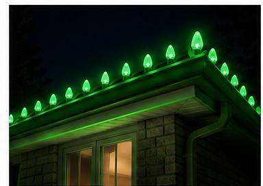 Minleon C9 Green LED bulb