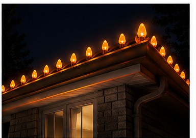 Minleon C9 Orange LED bulb